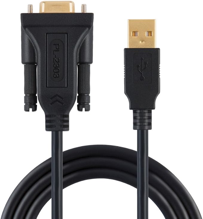 CableCreation USB to RS232 Serial Adapter with PL2303 Chip, 3.3 FT USB to DB9 Pin Female Converter Cable for Cashier Register, Modem, Scanner, Digital Cameras, CNC etc, Black