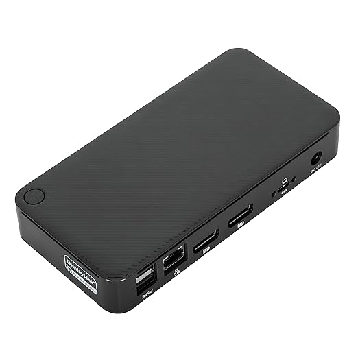 Targus Dual Monitor Universal USB-C DV4K DP Docking Station with 65W Power - Broad Compatibility with a Range of Hosts, Devices, Peripherals, Laptops, and Operating Systems (DOCK315USZ)