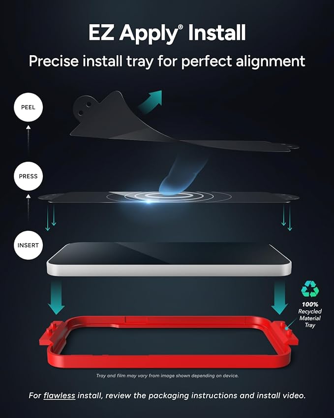 ZAGG InvisibleShield Glass Elite Privacy iPhone 15 Plus Screen Protector - 5X Stronger with Reinforced Edges, 2-Way Privacy Filter, Scratch & Smudge-Resistant Surface, Easy to Install