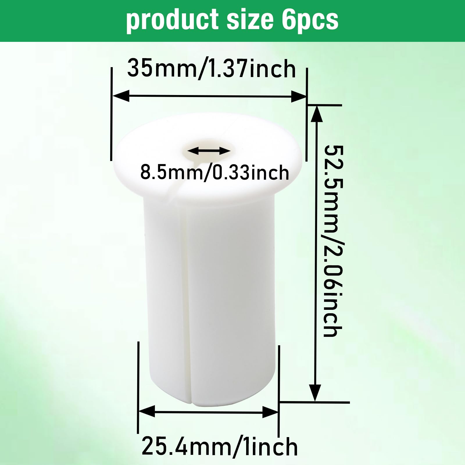 EASYEAH 6pc White Starlink Cable Grommets 1" Silicone Wire Hole Grommet
