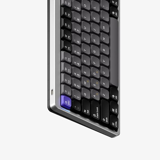 nuphy Air75 HE Rapid Trigger Wired Custom Magnetic Gaming Keyboard,RGB HotSwap, 84 Keys 75% Layout Adjustable Actuation Esports Low-Profile Hall Effect Keyboard (Magnetic Jade Switch)