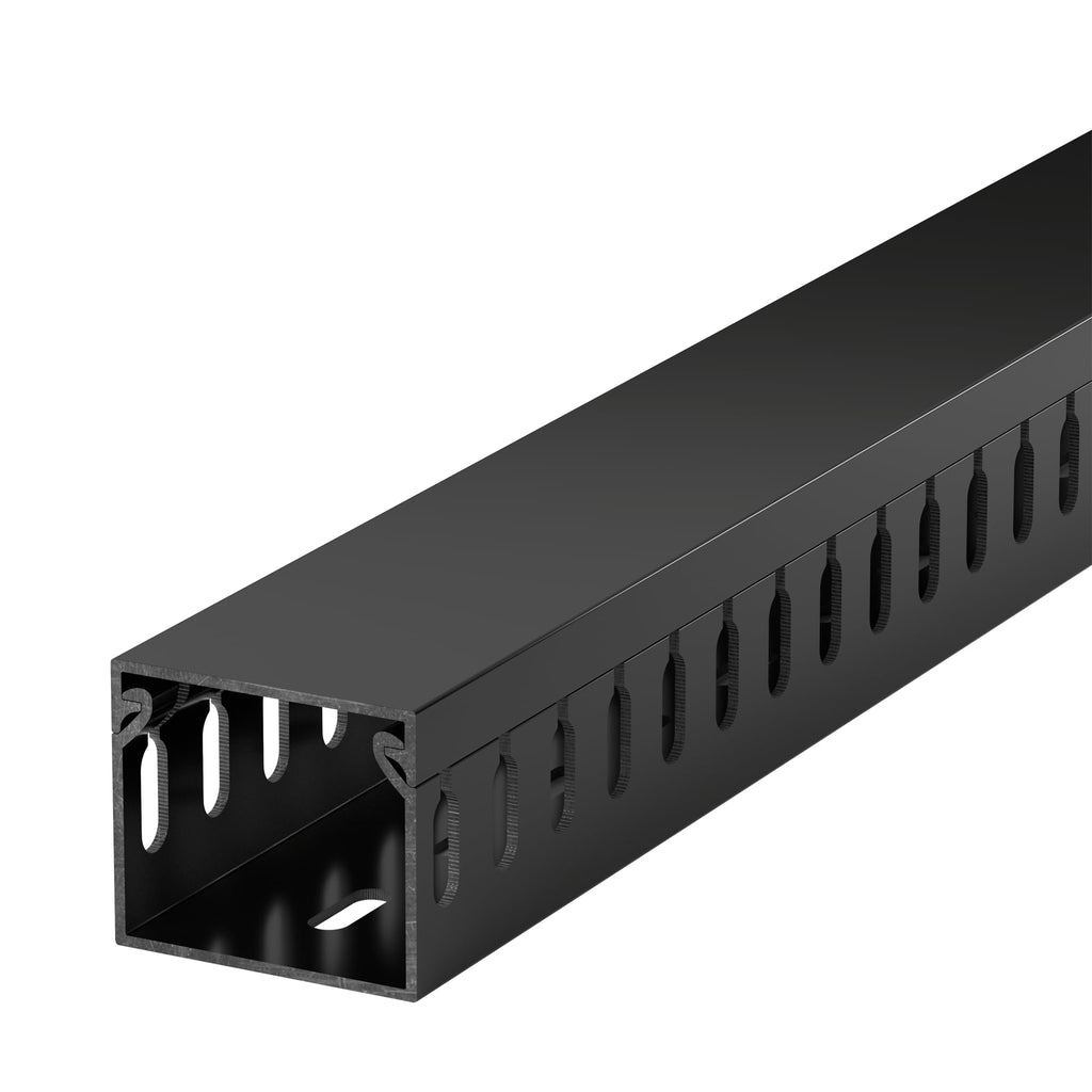 1.4"H x 1.6"W Cable Raceway, 66in Under Desk Wire Management Channel, Black