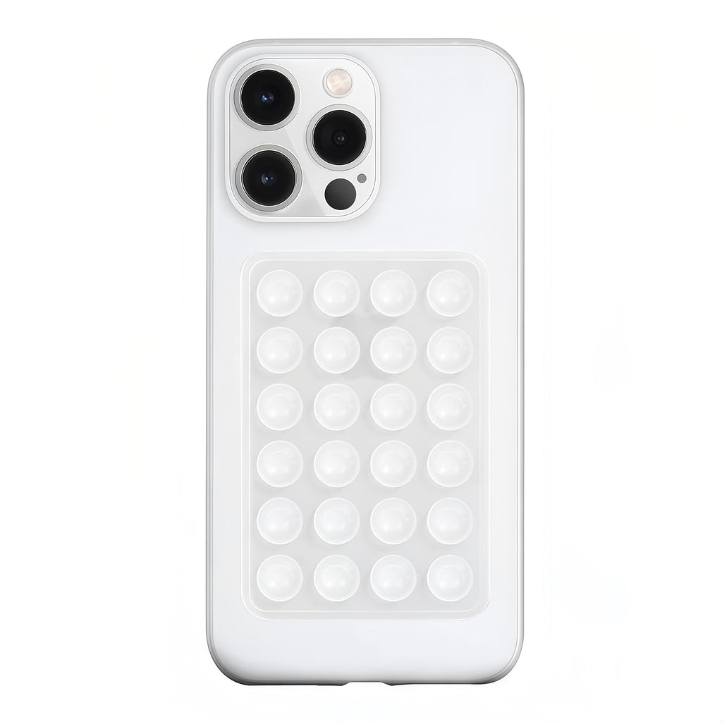 LvShuLiangPin Anteel Silicone Suction Phone Case Mount, Silicon Adhesive Phone Accessory for Smartphones, Hands-Free Mirror Shower Phone Holder for Selfies, Tiktok Videos (Translucent)