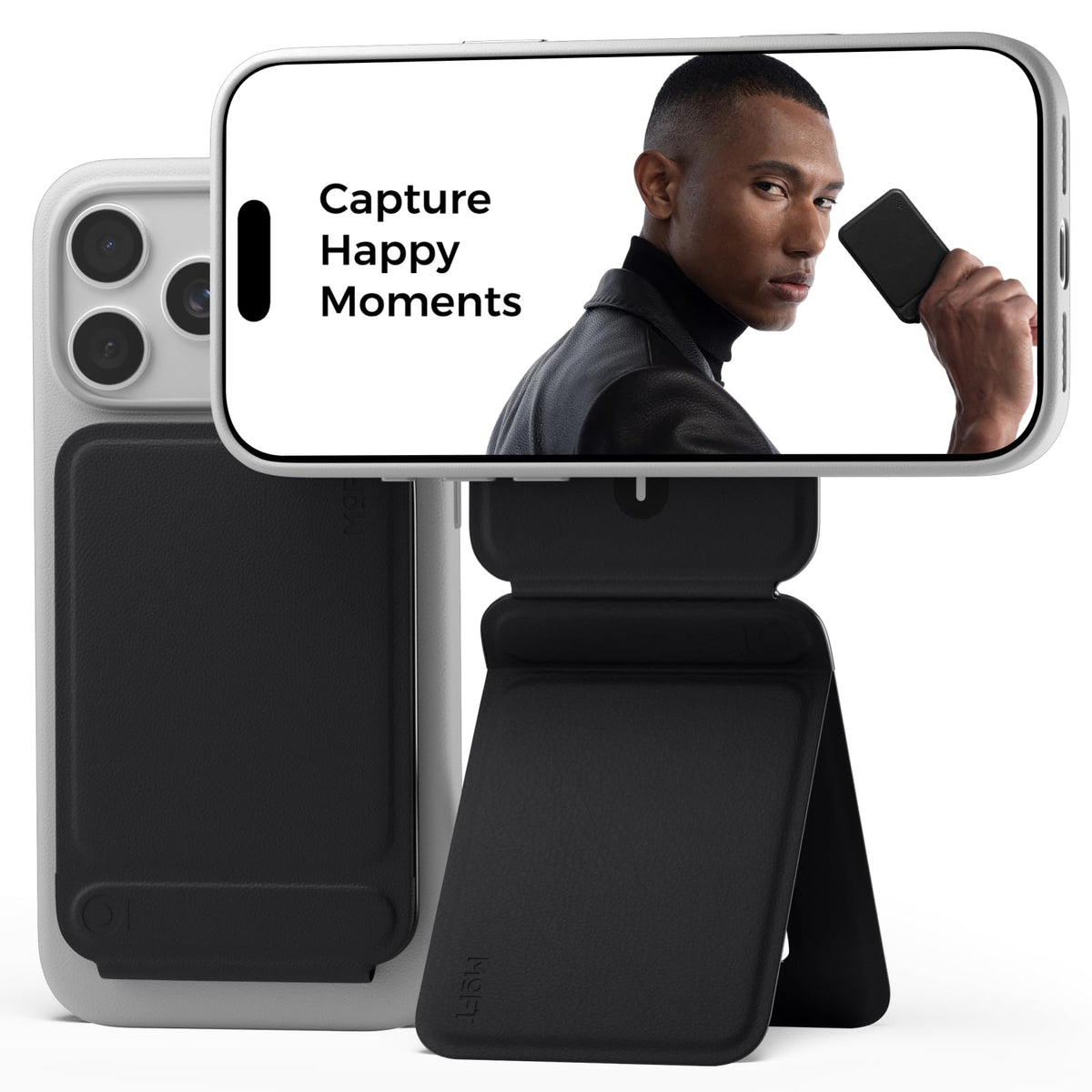 MOFT Phone Tripod Stand & Wallet, NFC Card Holder, Hold 1-2 Cards