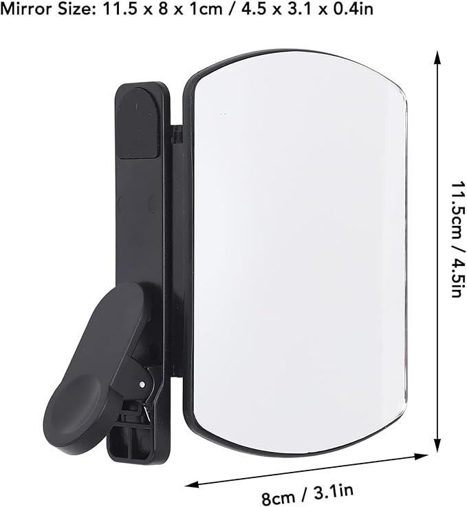 Mirror Effect Lens - Capture Stunning Reflections Instantly, Smartphone Camera Mirror Reflection Clip Kit, Adjustable HD Glass Smartphone Photography Flip Mirror, for Travel Photography (White-1Pc)