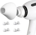 4 Pairs Ear Tips for AirPods Pro 1 & 2 [Relief Pain] [Fit in Case] Noise Cancellation Add Grip Sport Earbuds [US Patent Registered] (Medium)