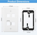 FGB 4-Port Keystone Wall Plate, with Low Voltage Mounting Bracket, 10Pack