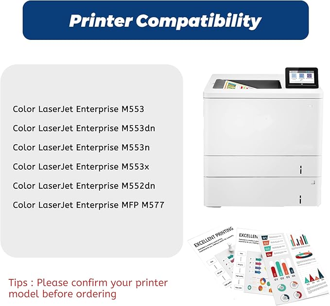 508A Yellow Toner Cartridge, Replacement Compatible for HP M553 508 A 508X CF362A CF362X for Color Enterprise M553dn M553n M553x MFP M577 M577z M577dn M577f M577c Printer (1-Pack)
