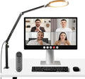 NEEWER Basics 18W 7" Desk Ring Light with Stand, Lighting for Video Conference Streaming Recording Makeup Phone Selfie Computer Laptop Zoom, Full Screen LED Circle Ringlight with Arm & C Clamp, R18