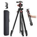 CAMBOFOTO 68" Travel Tripod for Camera Phone Camcorder, Ball Head, Aluminum