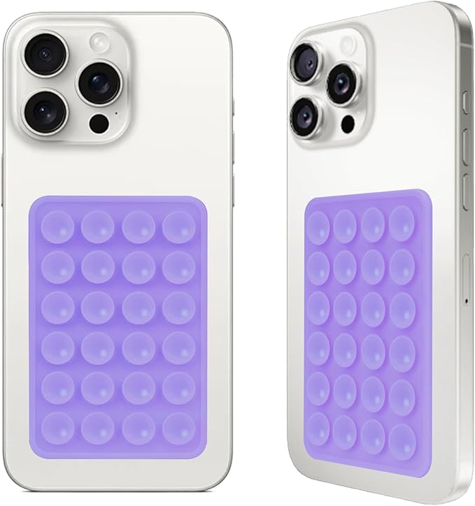 Giumel 2PCS Silicone Suction Phone Case Mount,Non Slip Suction Cup, Hands-Free Phone Accessories Holder for Selfies and Videos,Silicone Adhesive Stand Sticky for Cell Phone Rose red
