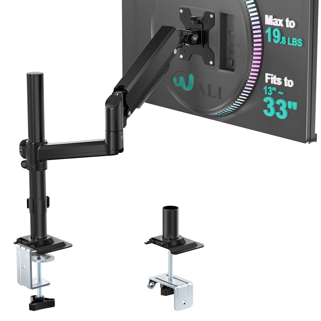 WALI Stacked Triple Monitor Mount for 13-34 inch Screens, 19.8 lbs per Arm