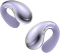 Ultra Open-Ear-Earbuds Wireless Bluetooth - Ergonomic Clip-On Earbuds, Bone Conduction Over-The-Ear Headphones with Waterproof Design and Secure Fit for Small Ears, Purple