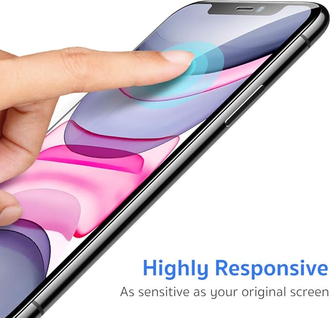 ESR Full-Coverage Tempered-Glass Compatible for iPhone 11 Screen Protector/iPhone XR Screen Protector [2-Pack] [Easy Installation Frame] [3D Curved Edges] for iPhone 11, iPhone XR