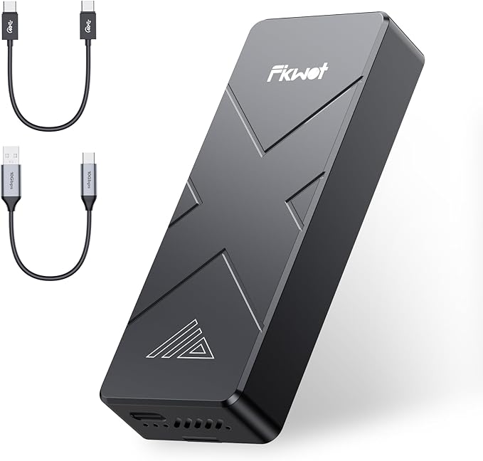1TB External SSD, USB4 40Gbps Portable SSD 2TB with Cooling Fan, Up to 3700MB/s, External Solid State Drives Compatible with Mac mini, iPhone 15/16 Series, Tablets, MacBook, iPad, iMac, etc(FP110)
