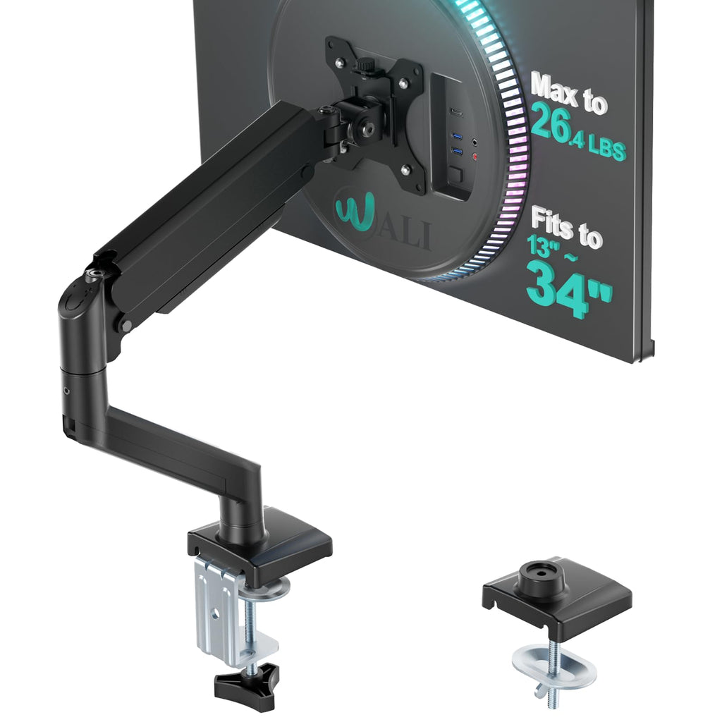 WALI Stacked Triple Monitor Mount for 13-34 inch Screens, 19.8 lbs per Arm