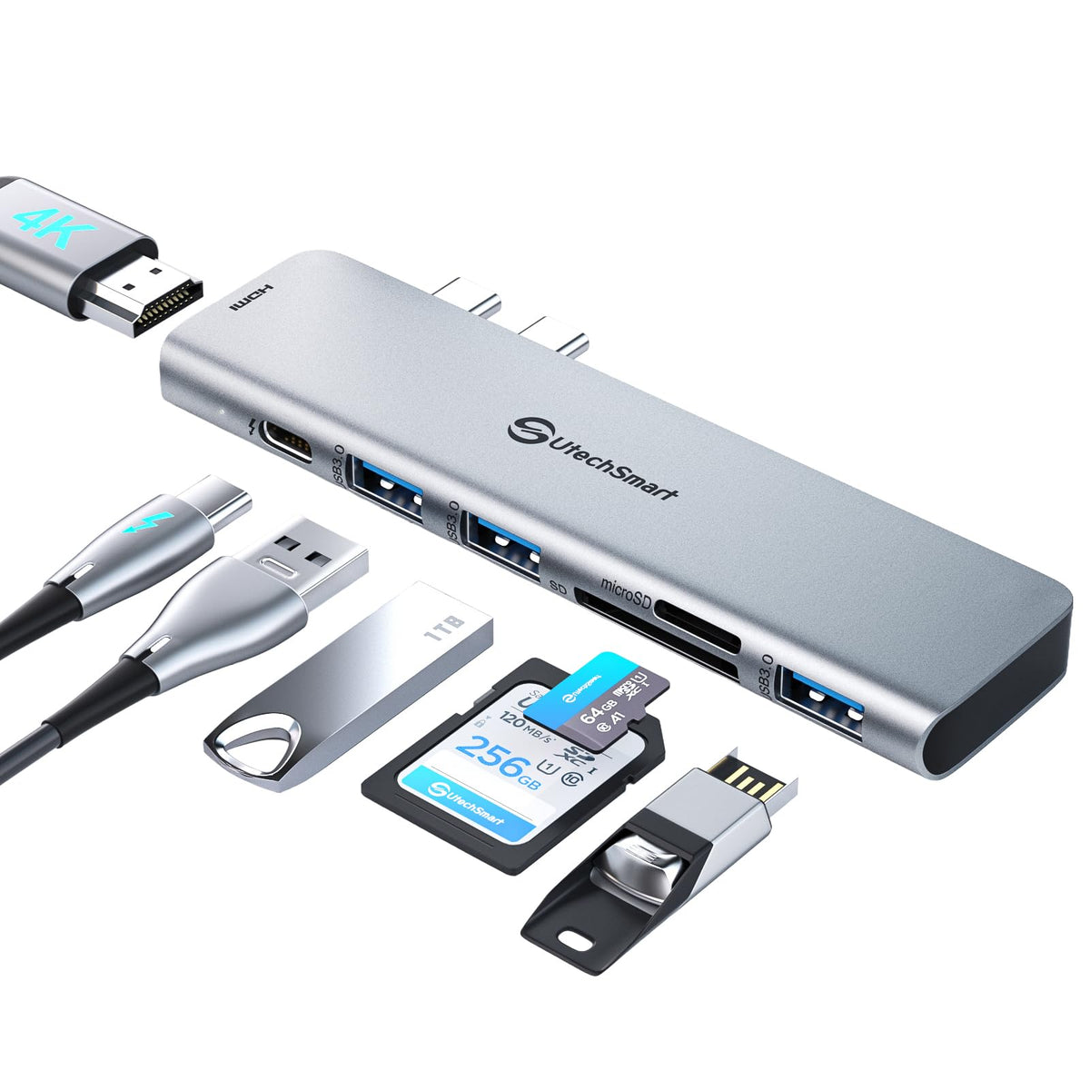 UtechSmart USB C Docking Station, Dual Monitor, Laptop Docking Station