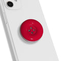 Solid Color Button Phone Grip – Minimalist Design, Durable and Lightweight, Grip and Stand for Smartphones (Red, Adhesive Type)