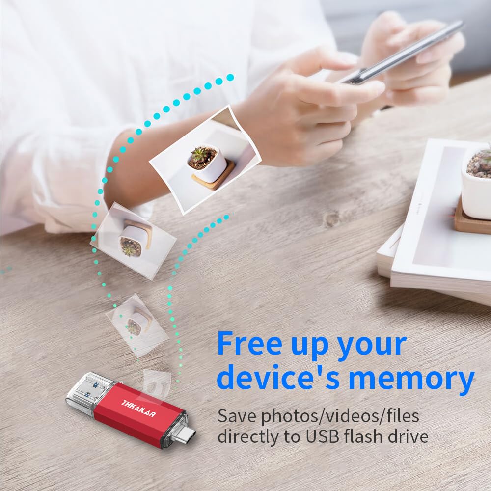 32GB 3 Pack FAT32 USB C Thumb Drive for iPhone 15/Mac,Laptops,Tablets,PC