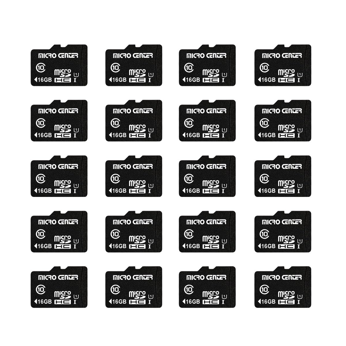Micro Center 16GB Class 10 MicroSDHC Flash Memory Card with Adapter, 10Pack