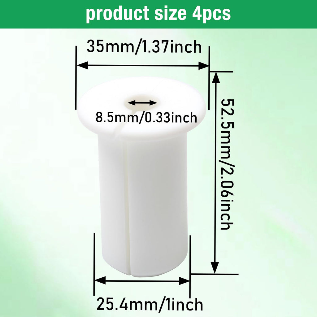 EASYEAH 4pc White Starlink Cable Grommets 1" Silicone Wire Hole Grommet