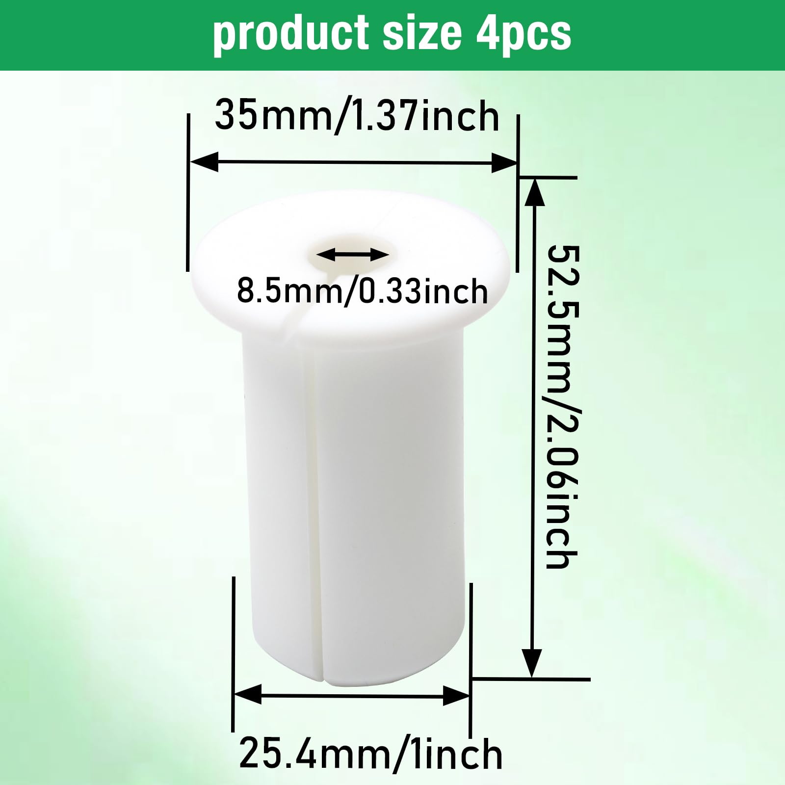 EASYEAH 4pc White Starlink Cable Grommets 1" Silicone Wire Hole Grommet