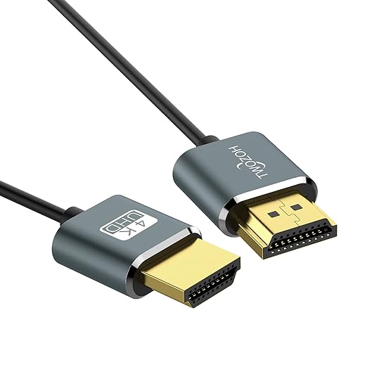 Twozoh Ultra-Thin Long HDMI to HDMI Cable 25FT, Hyper Slim HDMI 2.0 Cable, Extreme Flexible HDMI Cord Support 3D/4K@60Hz, 2160P, 1080P