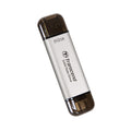 Transcend ESD310 512GB External SSD, Up to 1,050MB/s, Dual USB Flash Drive for iPhone/iPad/Mac/Windows/Android/Tablet/PC, USB3.2Gen2 Thumb Drive Photo Stick, 2-in-1 Type C &Type A Memory Stick-Silver