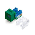 trueCABLE Cat6A Keystone Jack, Unshielded (UTP), 90 Degree Punch-Down, PoE++ (4PPoE), UL Listed, ETL Verified, ANSI/TIA Certified, Modular RJ45 Female, Green, 48 Pack