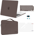MOSISO Compatible with MacBook Air 13 inch Case 2025 2024 2023 2022 M4 A3240 M3 A3113 M2 A2681, Hard Shell&Sleeve Bag&Keyboard Skin&Webcam Cover&Screen Film for MacBook Air 13.6 inch, Beige Brown