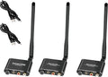 eppfun 50m/2.4G Wireless Audio Transmitter Receiver for 2 Subwoofer/Active Speaker/Power Amplifier/Home Stero, with 20ms Low Latency,192kHz/24bit HiFi, 165Feet/ RCA/3.5mm Audio (only Audio)