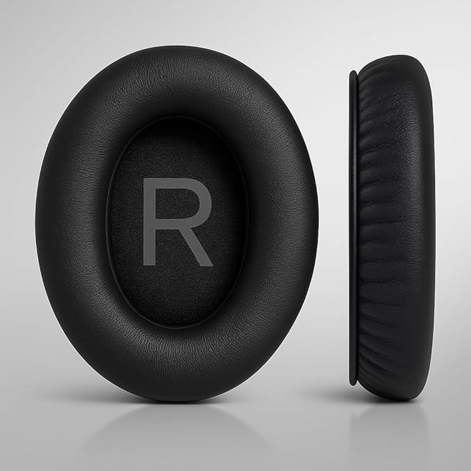 Premium Replacement Ear Pads for Bose Bose QC45– Soft Protein Leather & Memory Foam Cushions – Enhanced Noise Isolation – Easy Installation Kit,Video & Cleaning Cloth (Black)