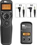 Remote Shutter Compatible for Canon, PIXEL Wireless Shutter Release Timer Remote Control E3/N3 Compatible for Canon Eos 1D 5D Mark IV 5D 6D 7D Mark R5 R6 50D 40D 30D 20D 10D D60 RP XT T7i 500D 90D