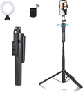 Extendable Auto Face Tracking Phone Tripod Stand, Compatible for Android/iPhone, 360° Rotation Selfie Sticks with Light, Smart AI Facial Recognition, Cameraman Shooting for Video, Vlog, Live Stream