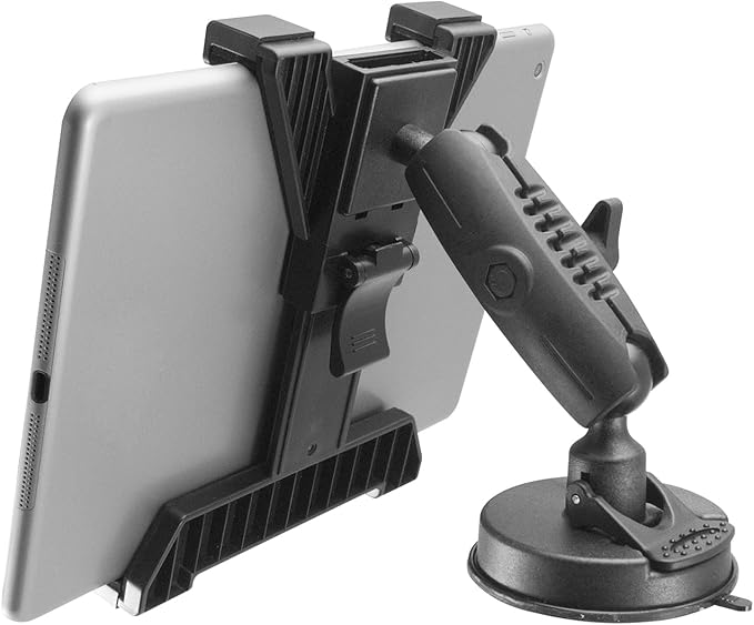 iBolt Tabdock BizMount -Holder/Mount with Suction Cup Base- for Your Windshield, Dashboard, or Desk - Compatible with All 7"-10" Tablets: iPad, Samsung Galaxy Tab, Google Nexus