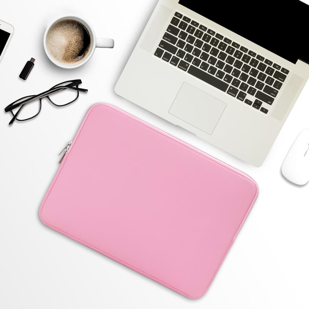 RAINYEAR 15.6 Inch Laptop Sleeve Case Soft Lining Padded Cover, Pink