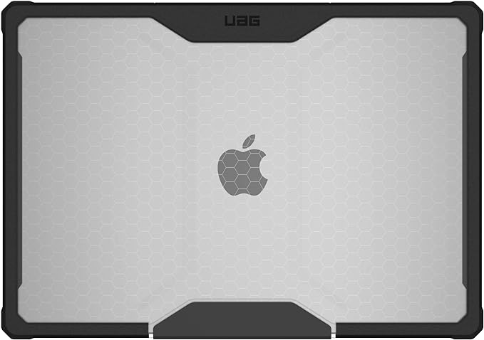 URBAN ARMOR GEAR UAG Designed for MacBook Pro 16 inch Case 2023-2024 M4 M3 Max/Pro (A2991 A3403 A3186) Rugged Lightwieght Touch ID Military Grade Dropproof Plyo Laptop Cover, Translucent Clear Ice