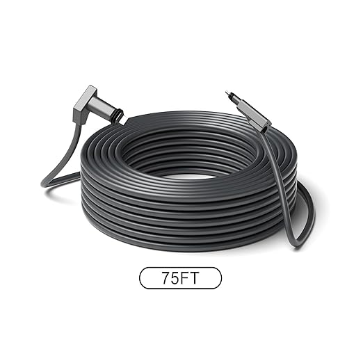 75FT Replacement Cable for SpaceX Starlink Rectangular Satellite V2, Standard Actuated Gen 2 Extension Cable with Waterproof End Caps