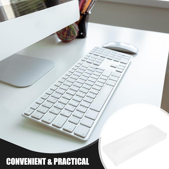 Cabilock Acrylic Keyboard Cover Water Protective Case for Household Keyboards Transparent Keyboard Accessory for Standard and Mechanical Keyboards