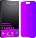 Compatible for iPhone 16 Pro Max Privacy Screen Protector Tempered Glass 6.9 Inch, Purple Gradient Anti Spy Anti Blue Light HD Easy Installation