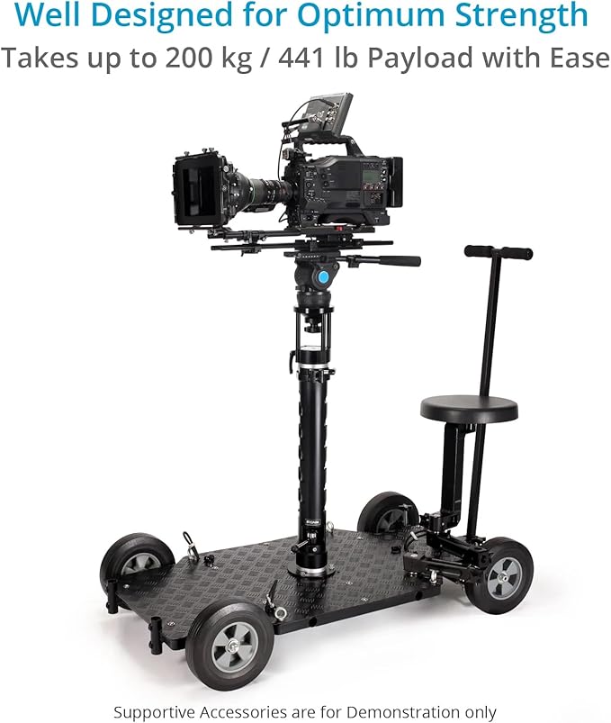 PROAIM Telescopic 27"- 42" Bazooka with Euro/Elemac Mount & Quick Lock Lever. for Camera Dolly/Slider/Jib/Crane Setup. Payload up to 200kg / 441lb. (BZ-286-00)