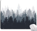 Forest Mouse Pad - Square Waterproof Non-Slip Rubber Base for Office Laptop, 9.5"x7.9"x0.12" Inch (Watercolor Forest)