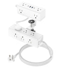 VILONG Dual Layer Desk Clamp Power Strip, 13 Outlets, 20W USB-C, 10FT Cord