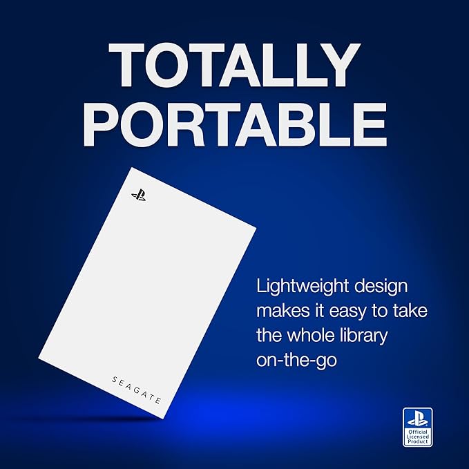 Seagate Game Drive for PlayStation® Consoles 5 TB External Hard Drive - USB 3.2 Gen 1, Officially-License (STLV5000100)