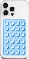 Anteel MAX Silicone Suction Phone Case Adhesive Mount, Upgraded Super Strong Grip, Durable, Easy to Use, Hands-Free Sticky Phone Holder for Selfies, Tiktok Videos, 2.56"x3.94" (Baby Blue)