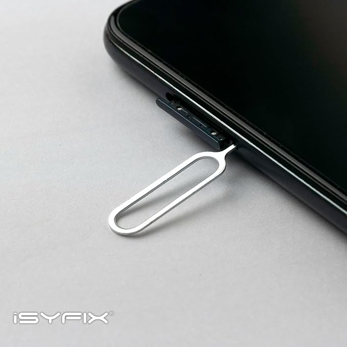 Sim Card Tray Pin Eject Removal Tool Needle Opener Ejector 10X Pack by iSYFIX for All iPhone, Apple iPad, HTC, Samsung Galaxy, and Most Smartphone Brands
