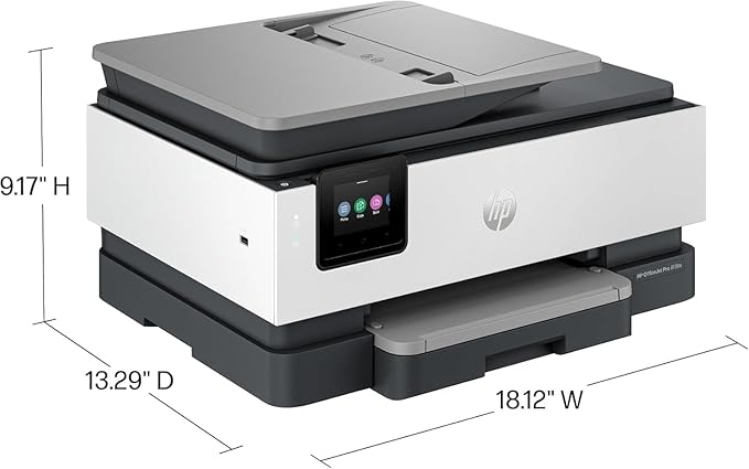 HP OfficeJet Pro 8138e Wireless All-in-One Color Inkjet Printer, Print, Scan, Copy, Fax, ADF, Duplex Printing Best-for-Home Office (Renewed Premium)