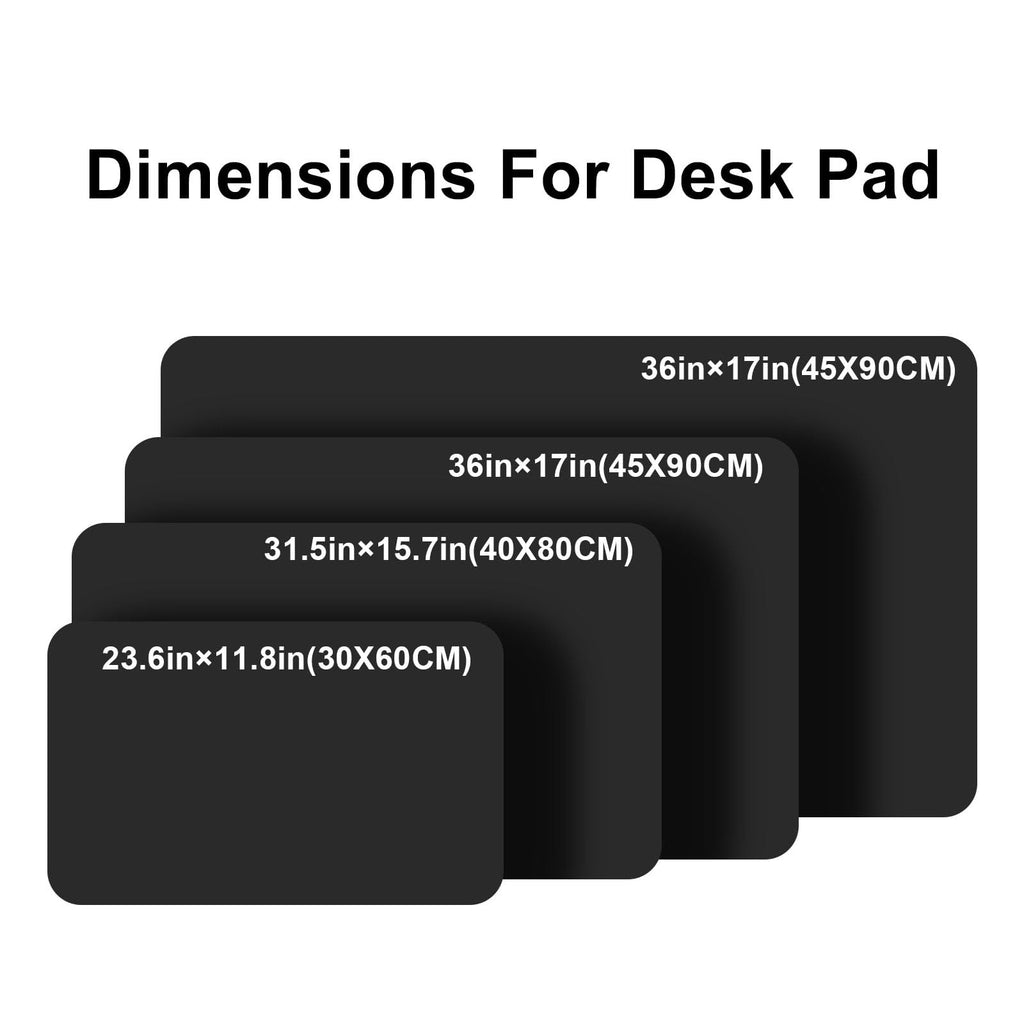 PU Leather Desk Pad Protector Gaming Mouse Pad Non Slip Desk Mat for Keyboard and Mouse Waterproof Desk Writing Pad for Office and Home Desk Accessories(Black, 31.5 * 15.7)