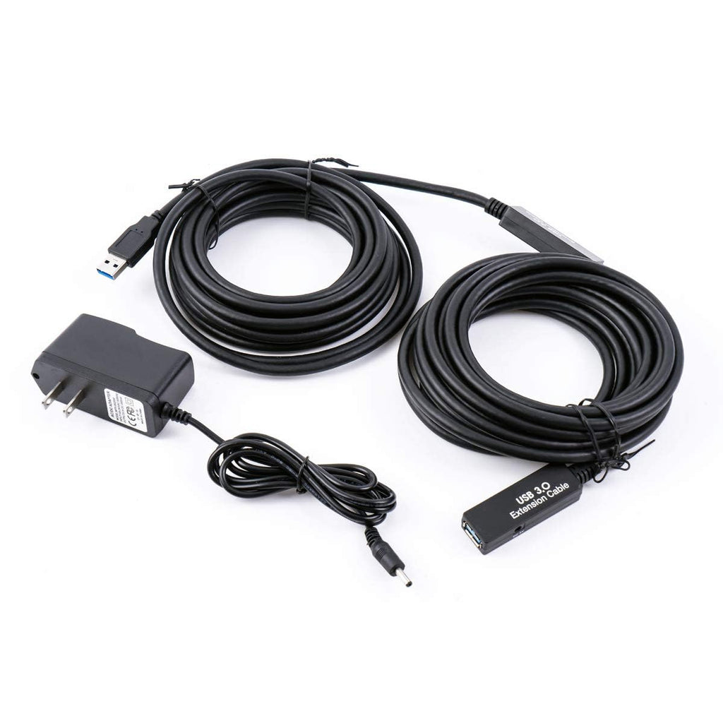 S.H.Y SPRUCES 33FT USB 3.0 Active Extension Cable,USB Extension Cord A-Male to A-Female,Compatible with Oculus Quest 3 VR,Headset,Hard Drive,Printer,Webcam,Scanner,PS4 More