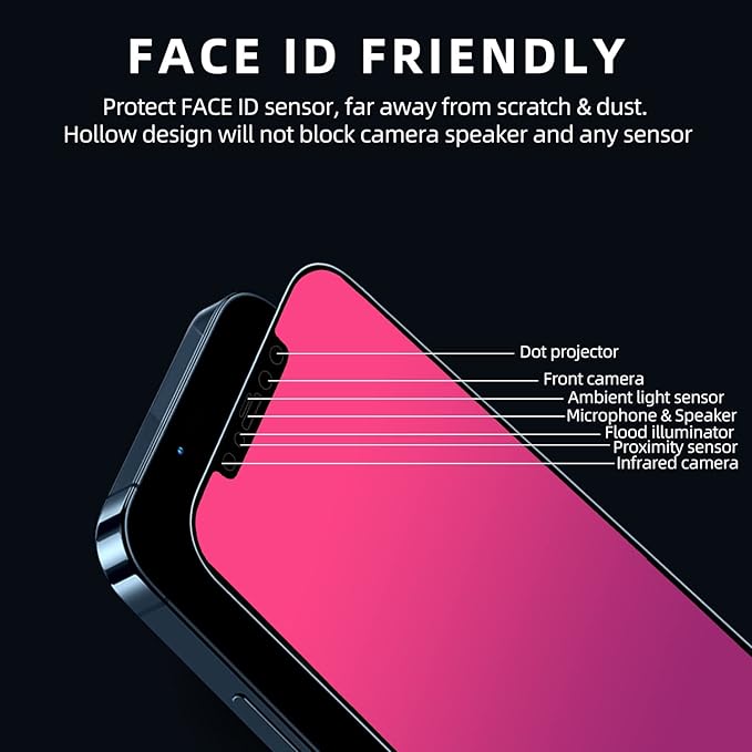EGKimBa Privacy Screen Protector compatible with iPhone 12 Pro Max, 6.7 inch Gradient Colorful Electroplated Anti-Spy Anti-Blue Light Easy Installation Tempered Glass